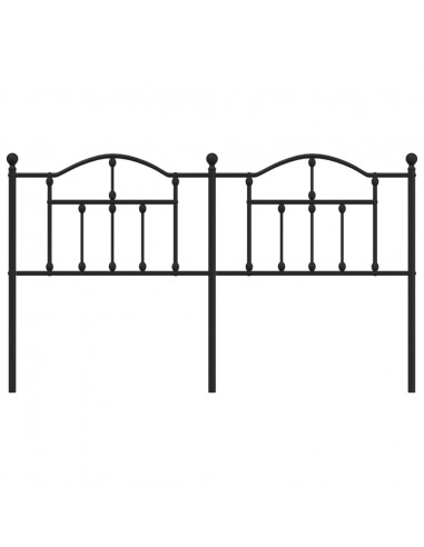 Testiera in Metallo Nero 180 cm