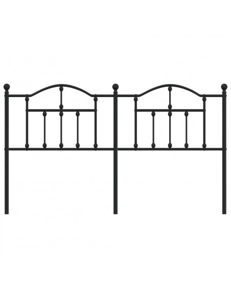 Testiera in Metallo Nero 180 cm