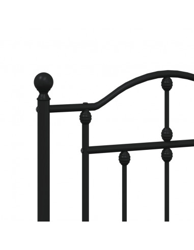 Testiera in Metallo Nero 180 cm