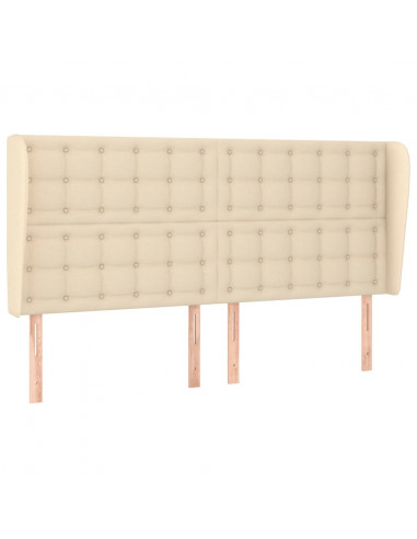 Testiera ad Orecchio Crema 203x23x118/128 cm in Tessuto