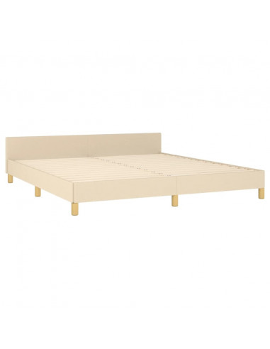 Giroletto con Testiera Crema 180x200 cm in Tessuto