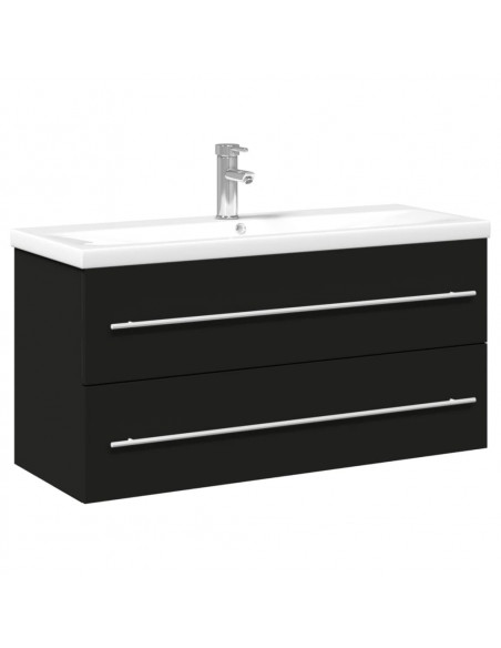 Mobile da Bagno con Lavabo Integrato Nero