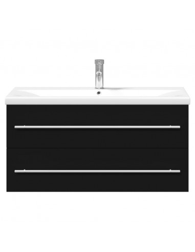 Mobile da Bagno con Lavabo Integrato Nero