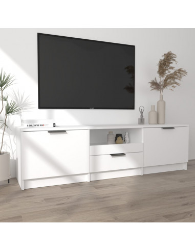 Mobile Porta TV Bianco 140x35x40 cm in Legno Multistrato