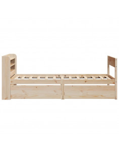 Letto senza Materasso 75x190 cm in Legno Massello Pino 2