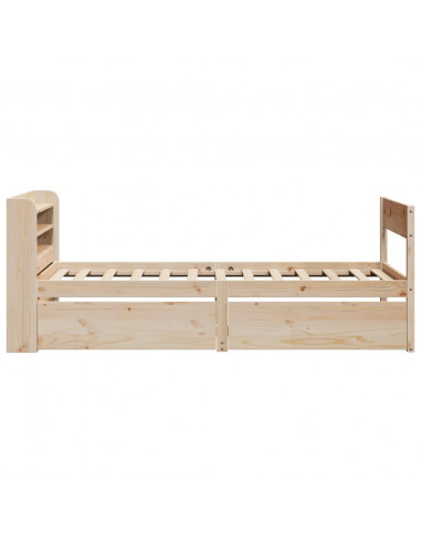 Letto senza Materasso 75x190 cm in Legno Massello Pino