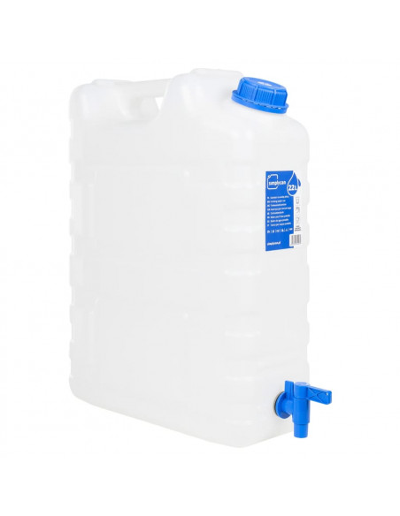 Contenitore Acqua con Rubinetto Trasparente 22 L in Plastica