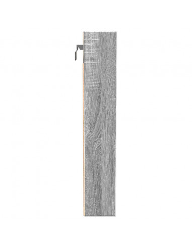 Armadietto Vetrina Grigio Sonoma 100x8,5x50cm Legno Multistrato