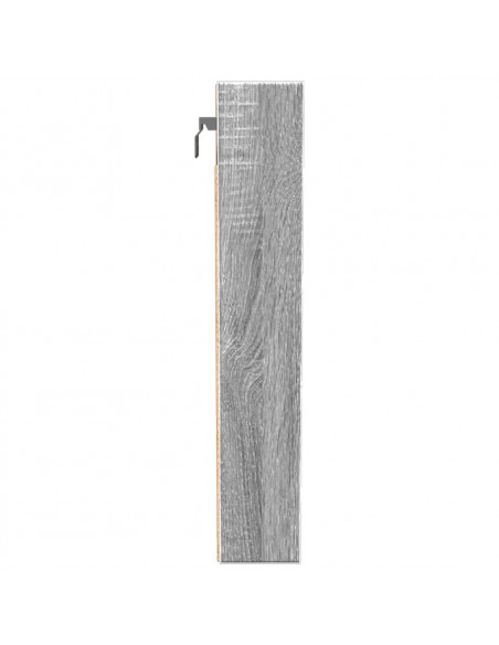 Armadietto Vetrina Grigio Sonoma 100x8,5x50cm Legno Multistrato