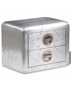 Tavolino Aereo in Alluminio 2 Cassetti Vintage Aircraft Airman 2