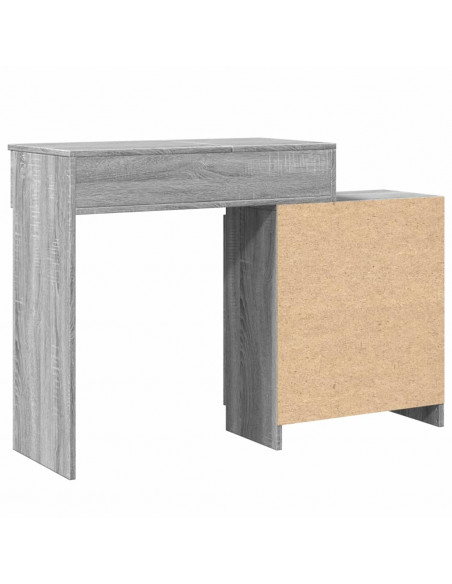 Toeletta con LED Grigio Sonoma 115x37x110,5 cm