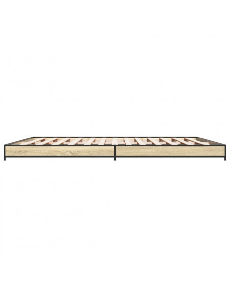 Giroletto Rovere Sonoma 200x200 cm Legno Multistrato e Metallo