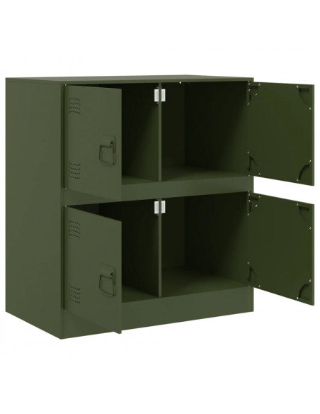 Credenza Verde Oliva 67x39x73 cm in Acciaio