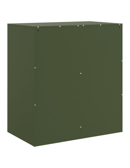 Credenza Verde Oliva 67x39x73 cm in Acciaio
