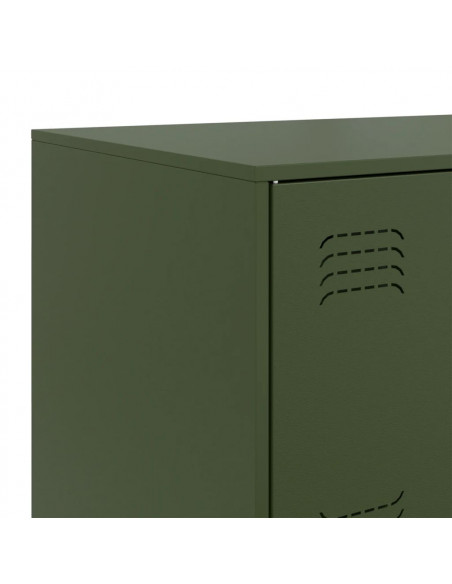 Credenza Verde Oliva 67x39x73 cm in Acciaio
