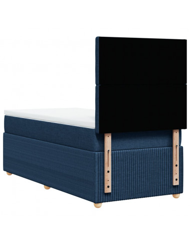 Giroletto a Molle con Materasso Blu 90x200 cm inTessuto