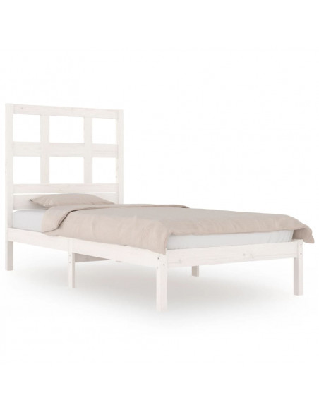 Giroletto in Legno Massello Bianco 75x190 cm Small Single