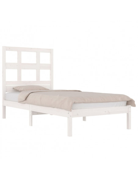 Giroletto in Legno Massello Bianco 75x190 cm Small Single