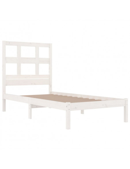 Giroletto in Legno Massello Bianco 75x190 cm Small Single