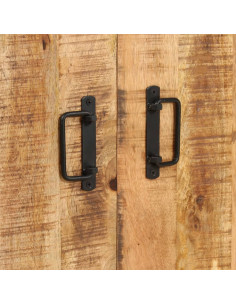 Libreria a 4 Livelli 80x30x180 cm in Legno di Mango Grezzo 2