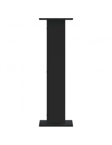 Supporti Altoparlanti 2 pz Neri 30x30x95cm in Legno Multistrato