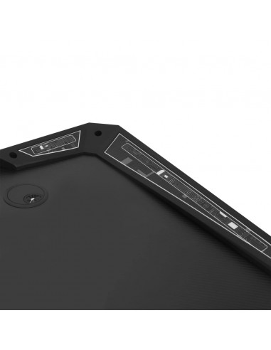 Scrivania da Gaming con LED e Gambe a Y Nera 90x60x75 cm