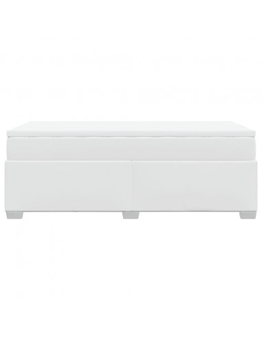 Giroletto a Molle con Materasso Bianco 80x200 cm in Similpelle