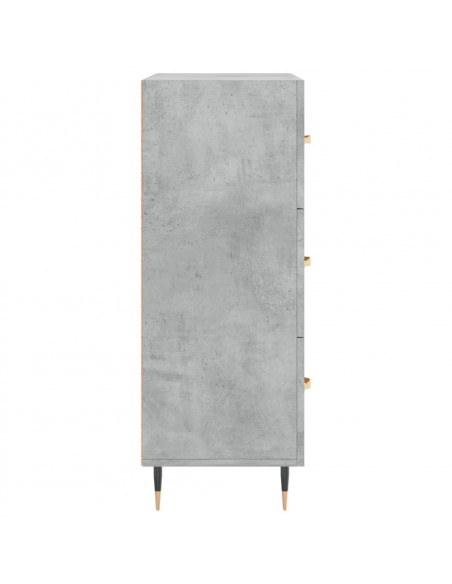 Credenza Grigio Cemento 69,5x34x90 cm in Legno Multistrato