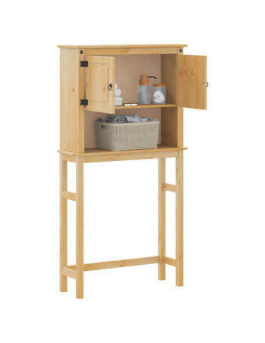 Mobile Lavatrice da Bagno Corona in Legno Massello di Pino