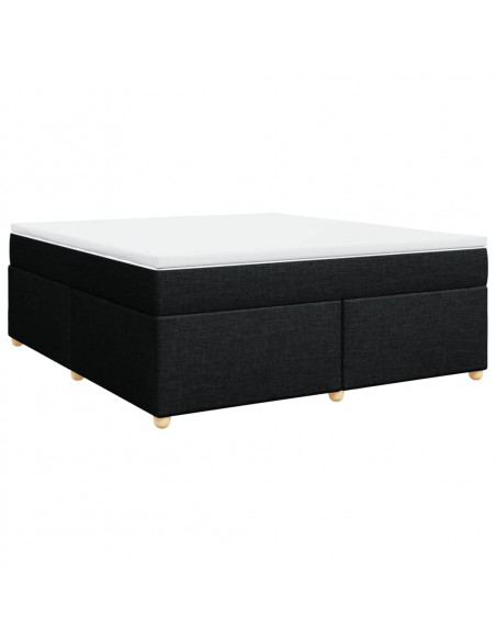 Giroletto a Molle con Materasso Nero 180x200 cm in Tessuto