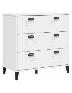 Cassettiera VIKEN Bianco in Legno Massello di Pino 2