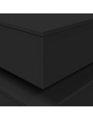 Tavolino da Salotto con Luci LED Nero 50x50x40 cm