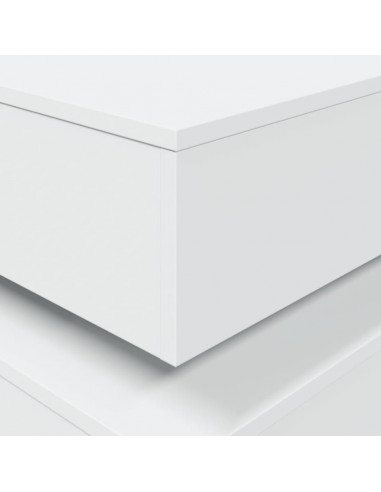 Tavolino da Salotto con Luci LED Bianco 50x50x40 cm