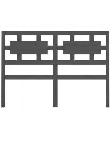 Testiera per Letto Grigia 165,5x4x100 cm Legno Massello di Pino