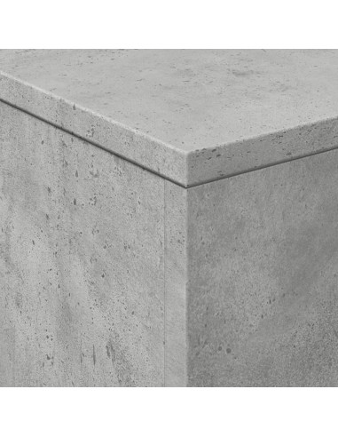 Tavolino da Salotto con Luci LED Grigio Cemento 50x50x40 cm