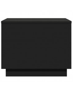 Tavolino da Salotto con Luci LED Nero 50x50x40 cm 2