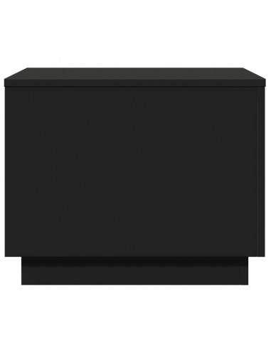 Tavolino da Salotto con Luci LED Nero 50x50x40 cm