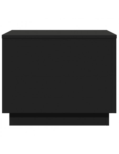 Tavolino da Salotto con Luci LED Nero 50x50x40 cm