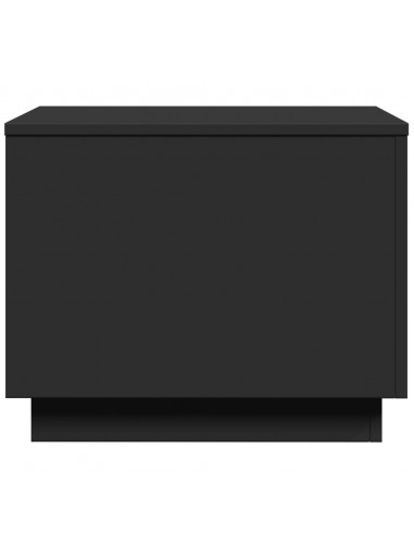 Tavolino da Salotto con Luci LED Nero 50x50x40 cm