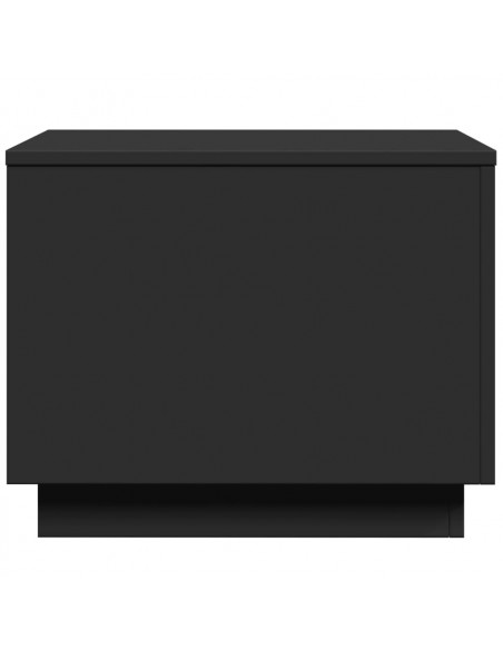 Tavolino da Salotto con Luci LED Nero 50x50x40 cm