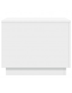 Tavolino da Salotto con Luci LED Bianco 50x50x40 cm 2