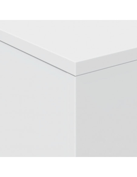 Tavolino da Salotto con Luci LED Bianco 50x50x40 cm