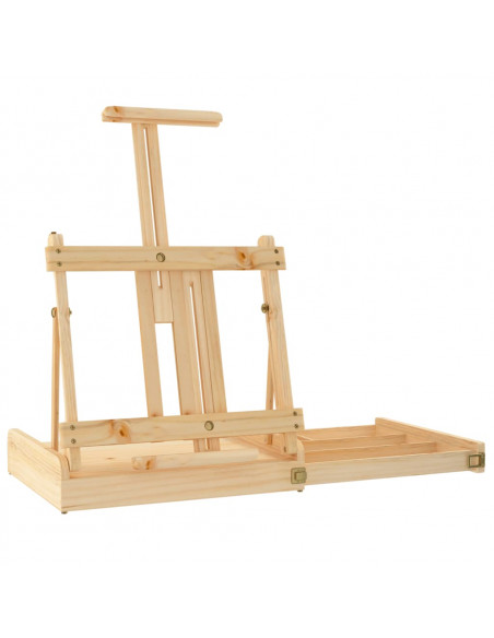 Cavalletto Tavolo Cassetto 41,5x37x12 cm Legno Massello Pino