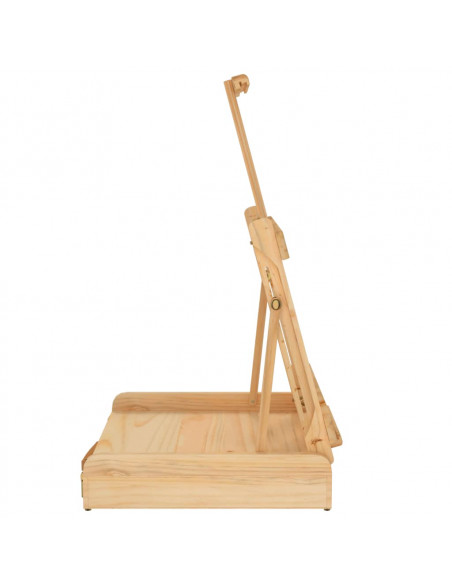 Cavalletto Tavolo Cassetto 41,5x37x12 cm Legno Massello Pino