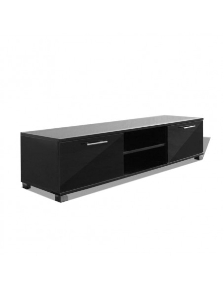 Mobile Porta TV Nero Lucido 120x40,5x35 cm