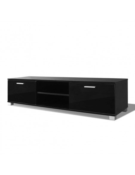 Mobile Porta TV Nero Lucido 140x40,5x35 cm