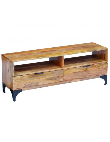 Mobile Porta TV in Legno di Mango 120x35x45 cm