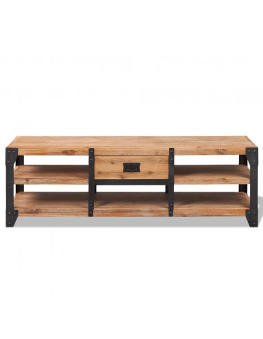 Mobile Porta TV in Legno Massello di Acacia 140x40x45 cm