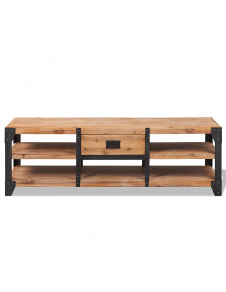 Mobile Porta TV in Legno Massello di Acacia 140x40x45 cm
