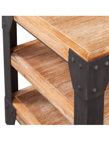 Mobile Porta TV in Legno Massello di Acacia 140x40x45 cm